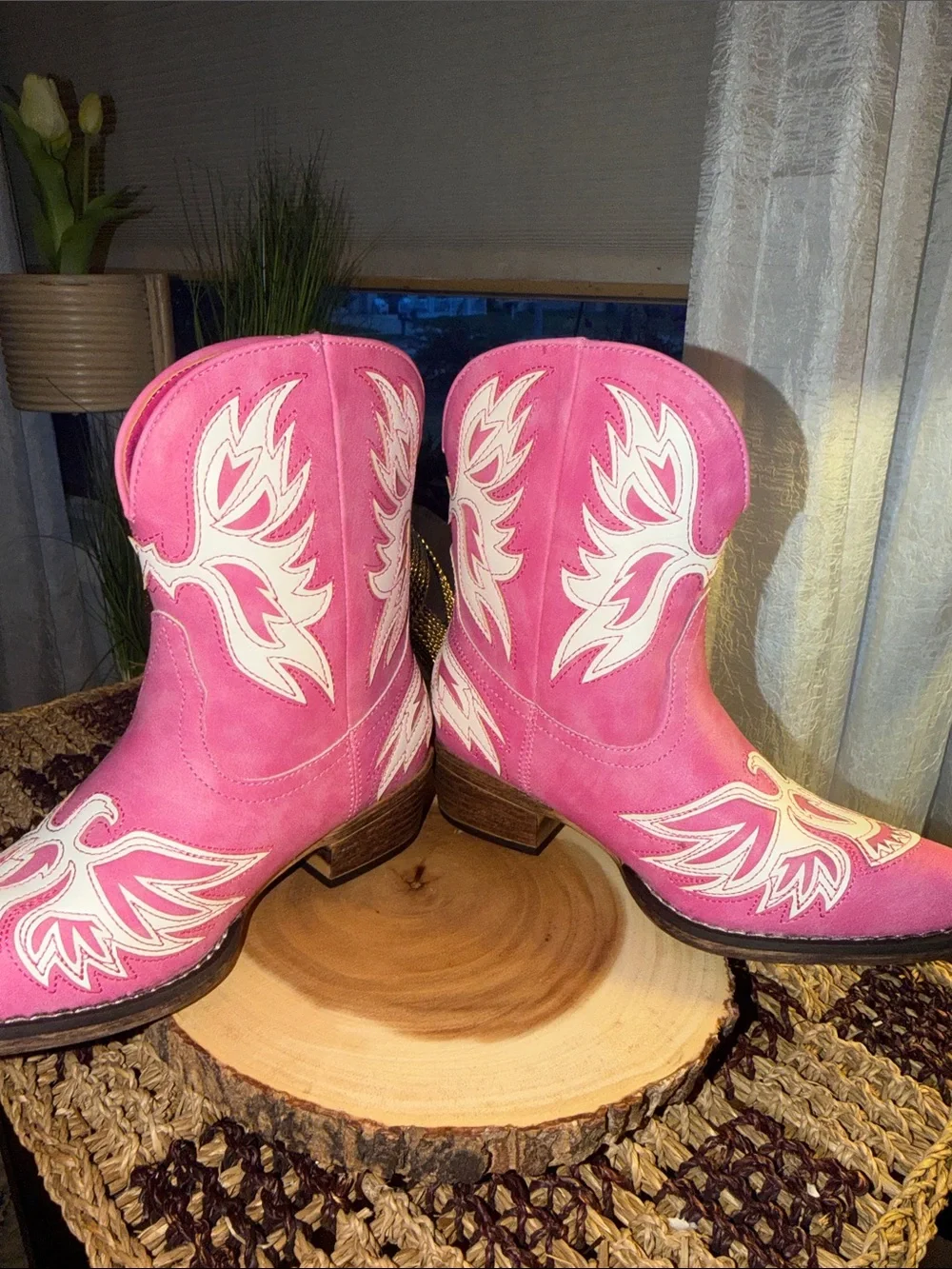 Roper Amelia Pink Eagle Western Cowgirl Boots Women’s Size 6 NWT